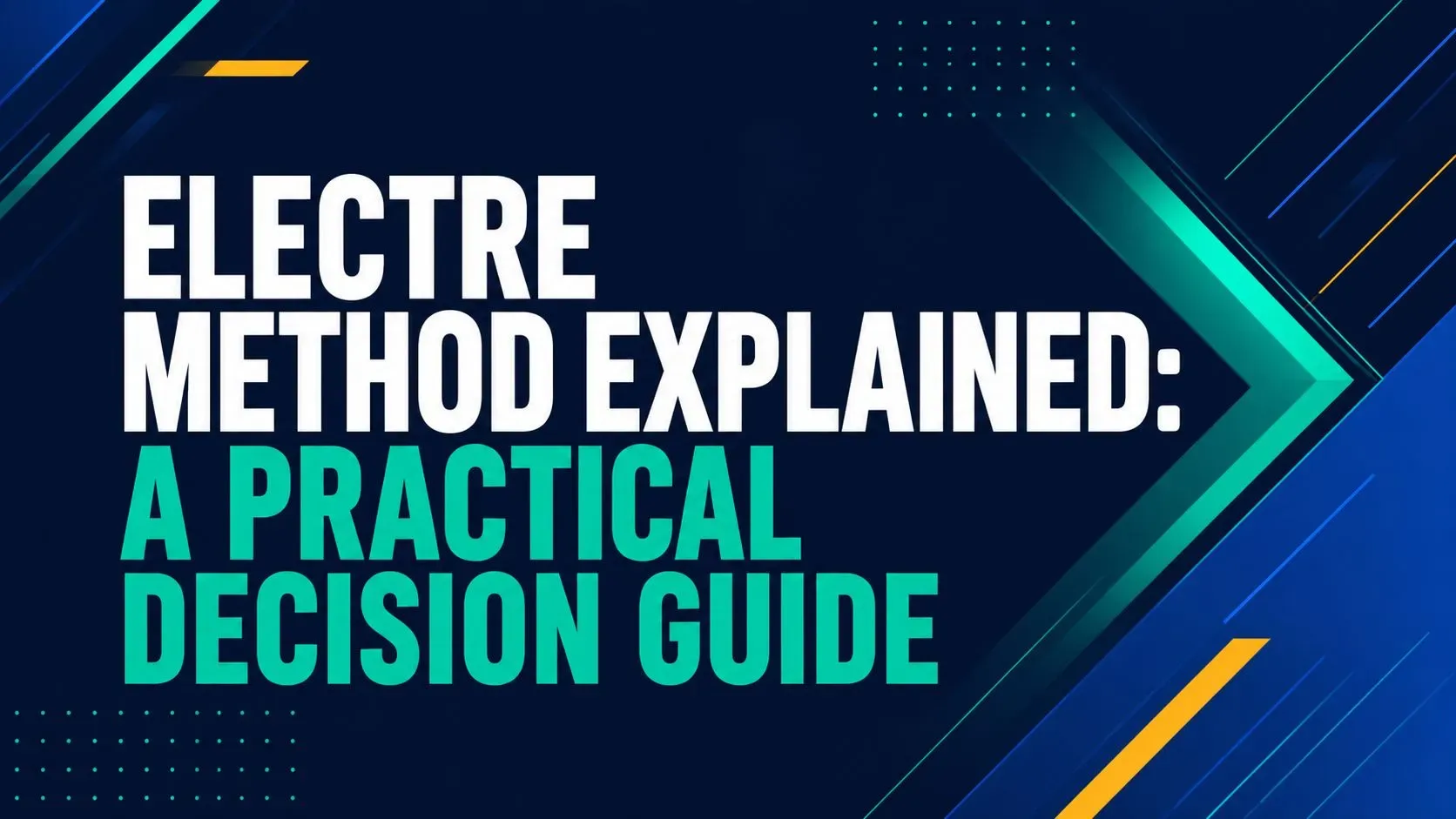 electre method decision guide card