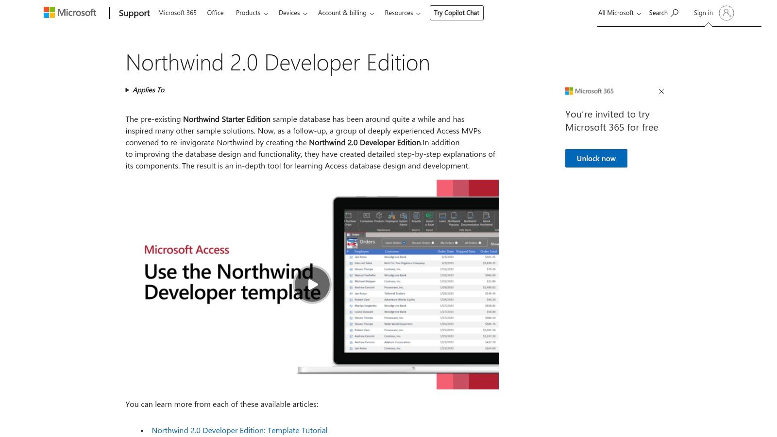 Northwind 2.0 Developer Edition (Microsoft)